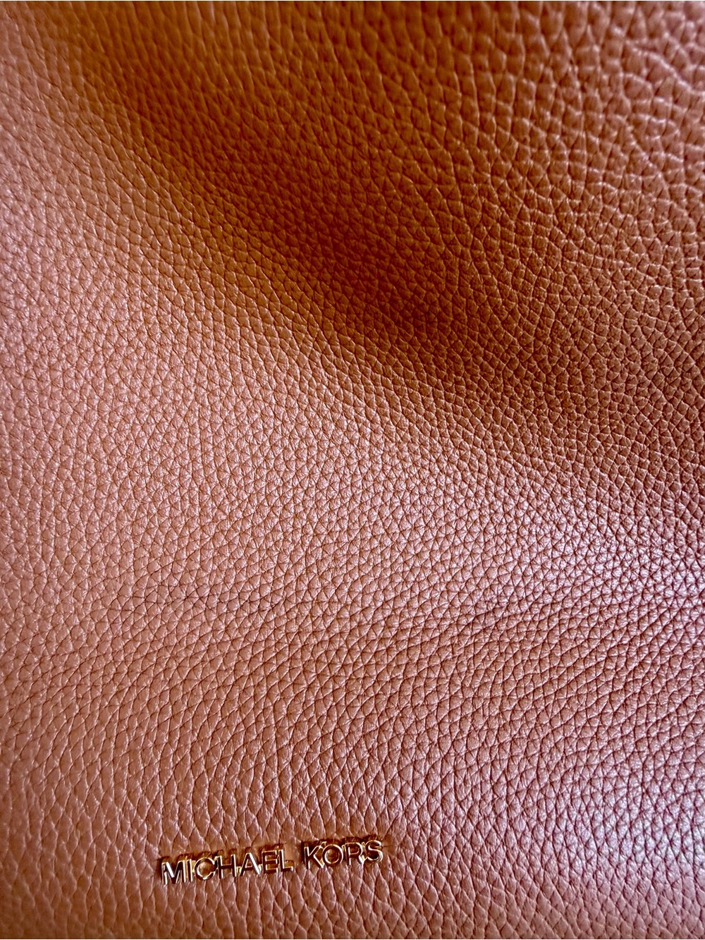 Michael Kors Pebbled Leather Tote in Cognac Brown - Picture 6 of 11